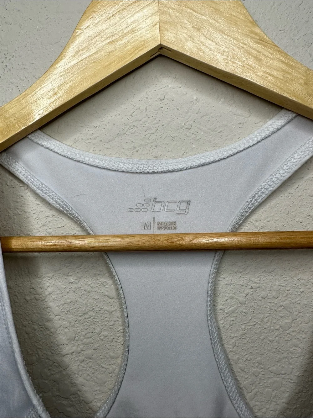 💫BCG White Racerback Sports Bra Size Medium